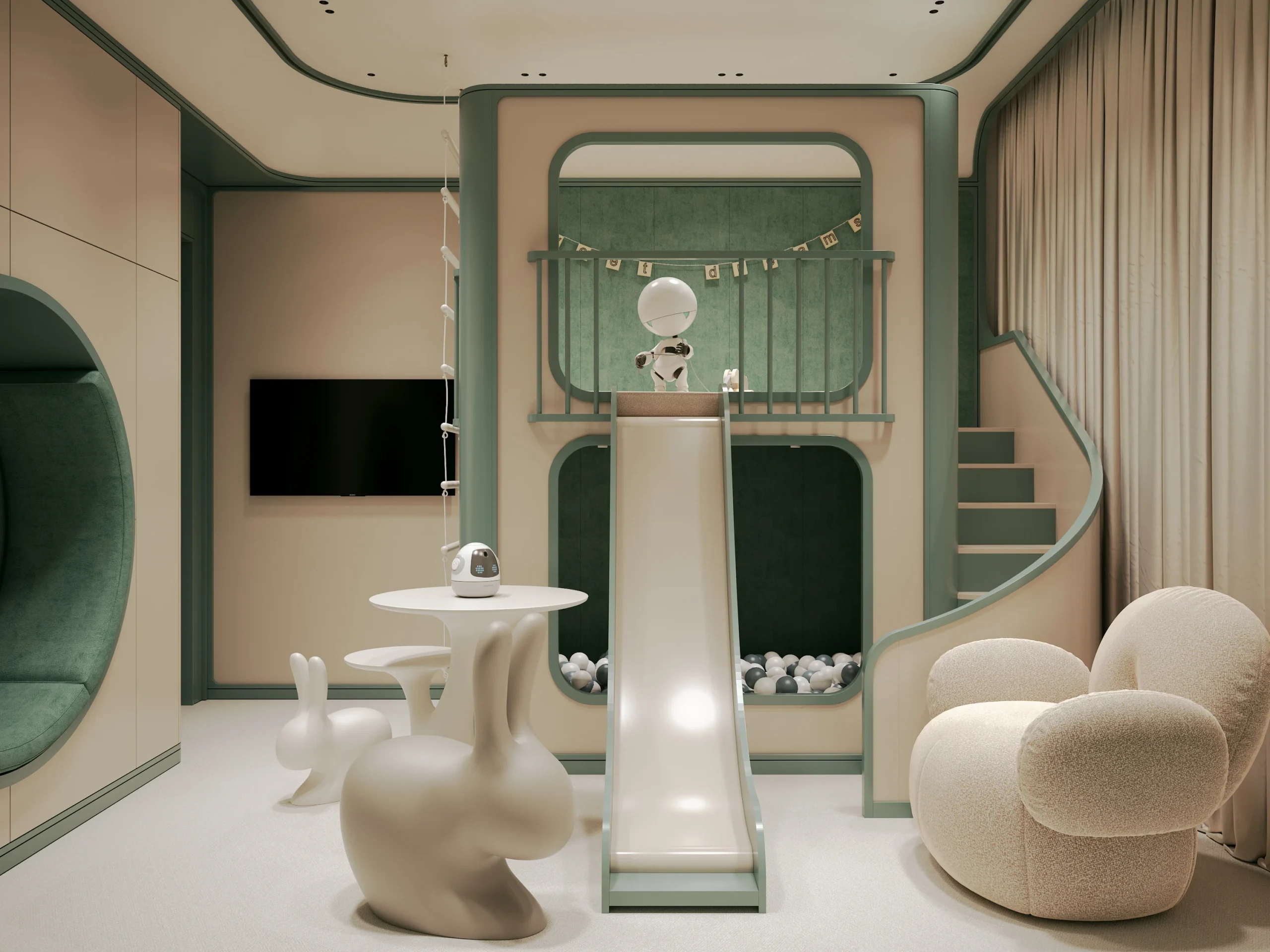 Custom-Made Wooden Modern Kids Room Customization Specially Designed Children Kid's Room Tree House Eco-Friendly Tree House - Image 5