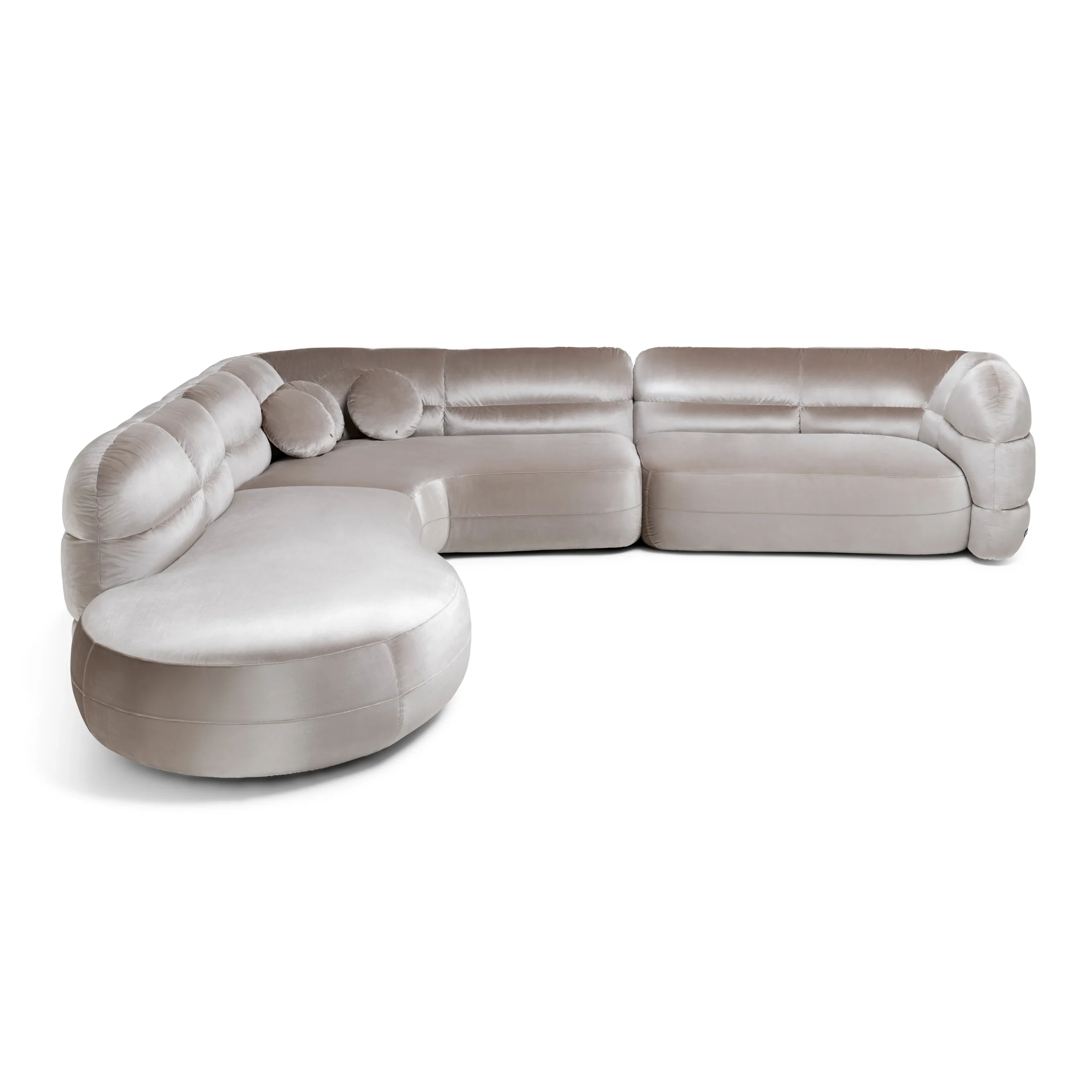 Nordic Style Three-Seater Chesterfield Sofa Deep Blue Velvet Designer Island Sofas for Home Luxury for Hotels - Image 4