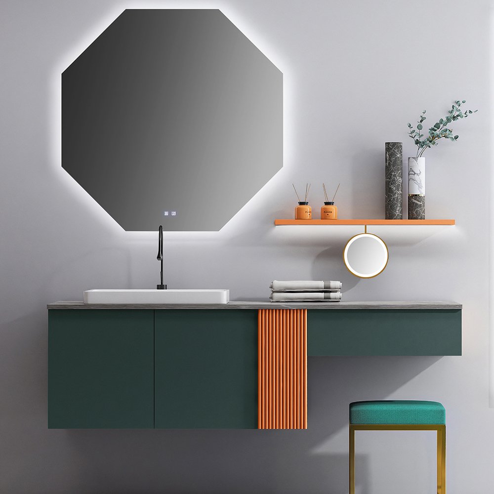 Modern LED Mirror Lighting Assembly Dark Grey for Bathroom Vanities Artificial Stone Table Furniture for Home or Hotel - Image 4