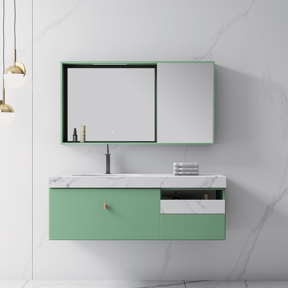 Dark Grey LED Mirror Lighting Assembly for Bathroom Vanities Artificial Stone Table Furniture Room Set - Image 4