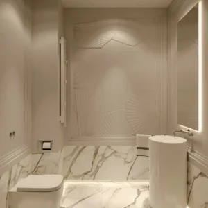 Hotel Vanity Villa High-End Light Luxury Large Wall-Mounted Bathroom Vanity Cabinet with Bath Mirrors Solid Wood Carcase Marble