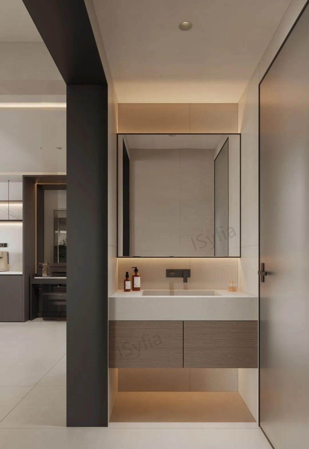 Hotel Vanity Villa High-End Light Luxury Large Wall-Mounted Bathroom Vanity Cabinet with Bath Mirrors Solid Wood Carcase Marble - Image 3