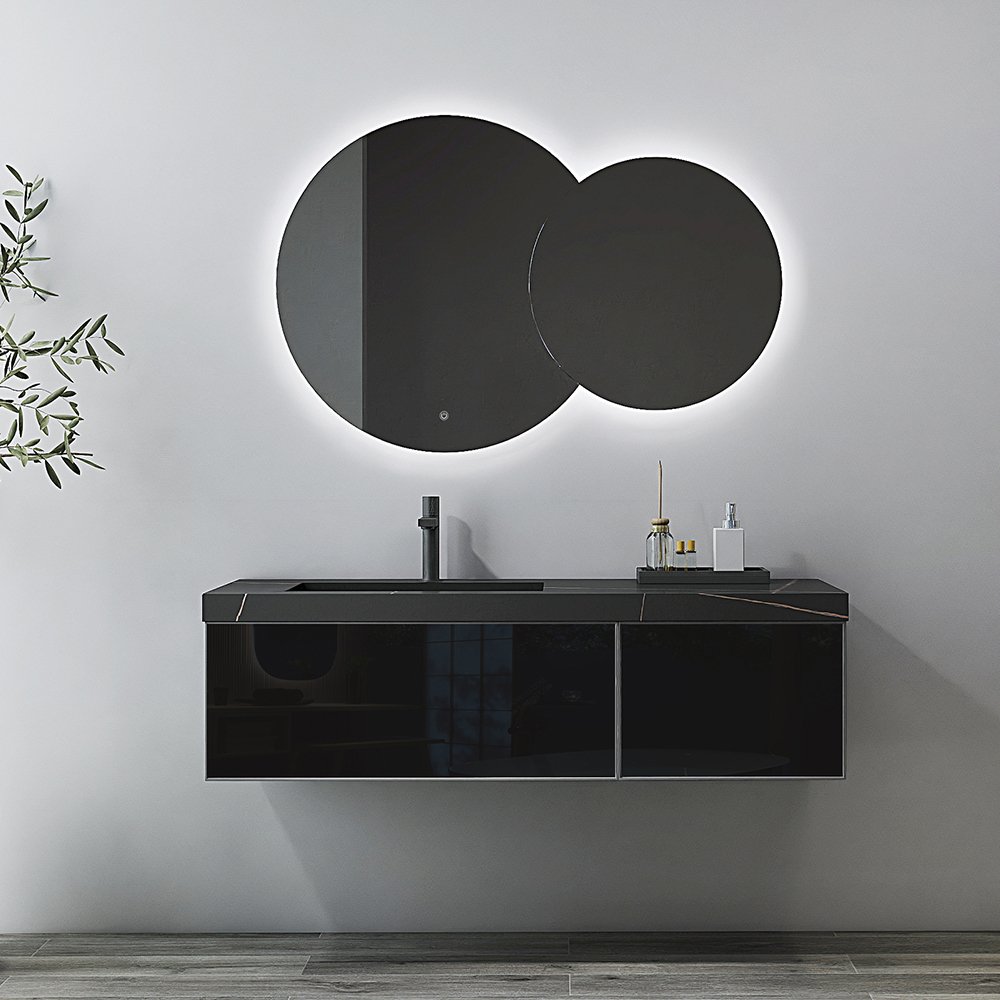 Modern LED Mirror Lighting Assembly Dark Grey for Bathroom Vanities Artificial Stone Table Furniture for Home or Hotel - Image 5