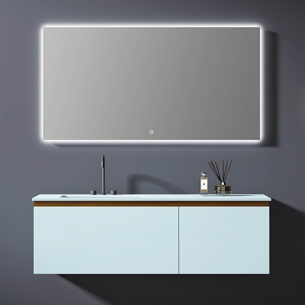 Modern LED Mirror Lighting Assembly Dark Grey for Bathroom Vanities Artificial Stone Table Furniture for Home or Hotel - Image 10