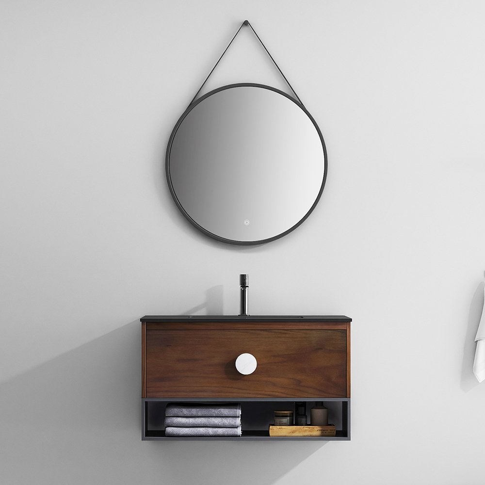 Modern LED Mirror Lighting Assembly Dark Grey for Bathroom Vanities Artificial Stone Table Furniture for Home or Hotel - Image 3