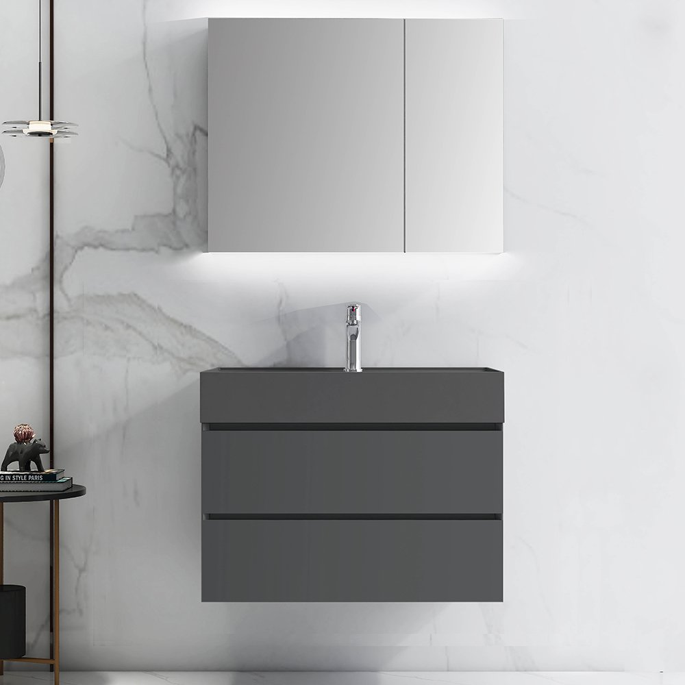Modern European Design Metal Vanity Cabinet Set Double Sink Bathroom Furniture Luxury Resin Mixer WC Shower Mat Wall Mounted - Image 3